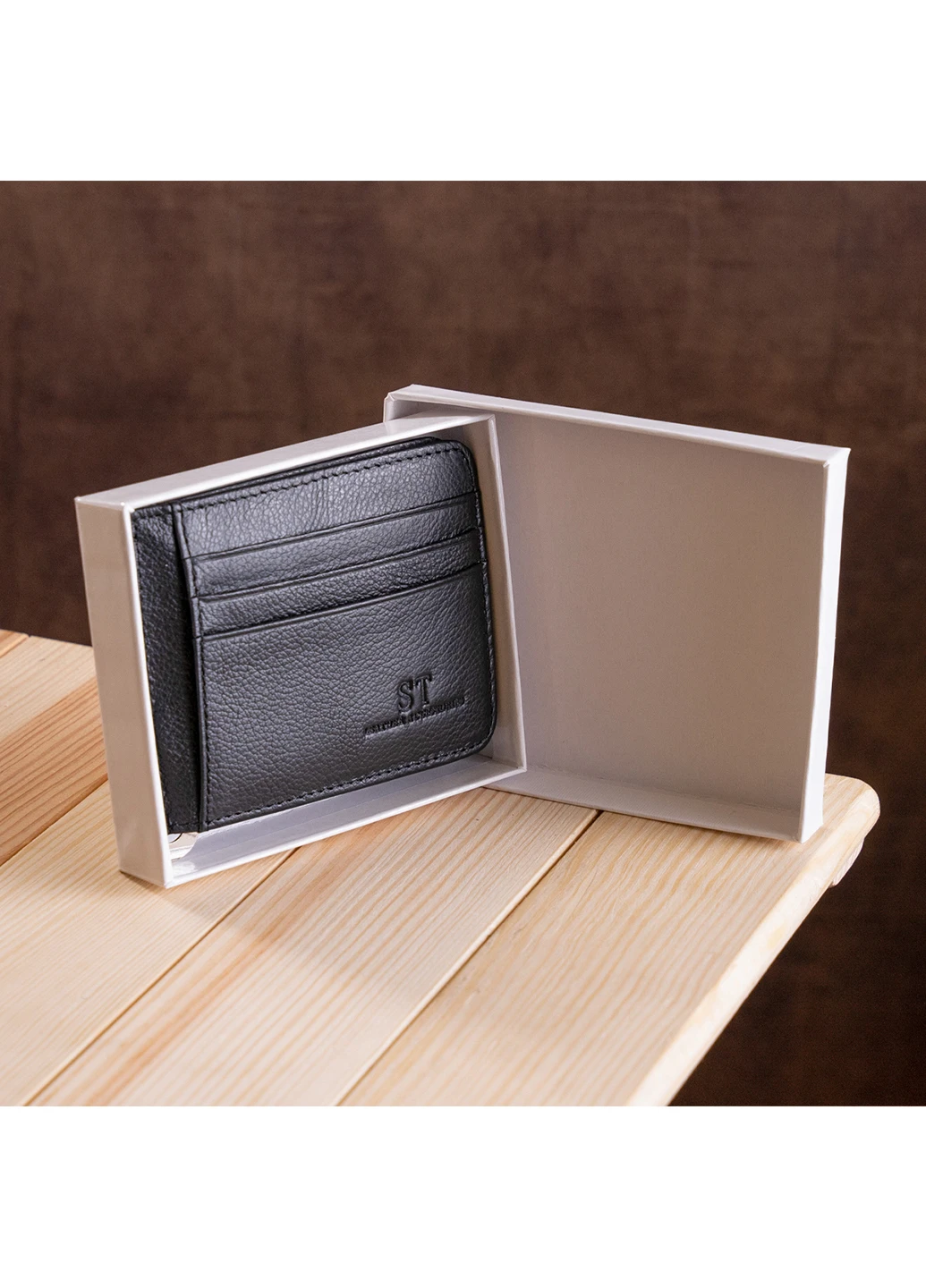 Чоловічий шкіряний гаманець 11,5х8,5 см st leather (252128894)