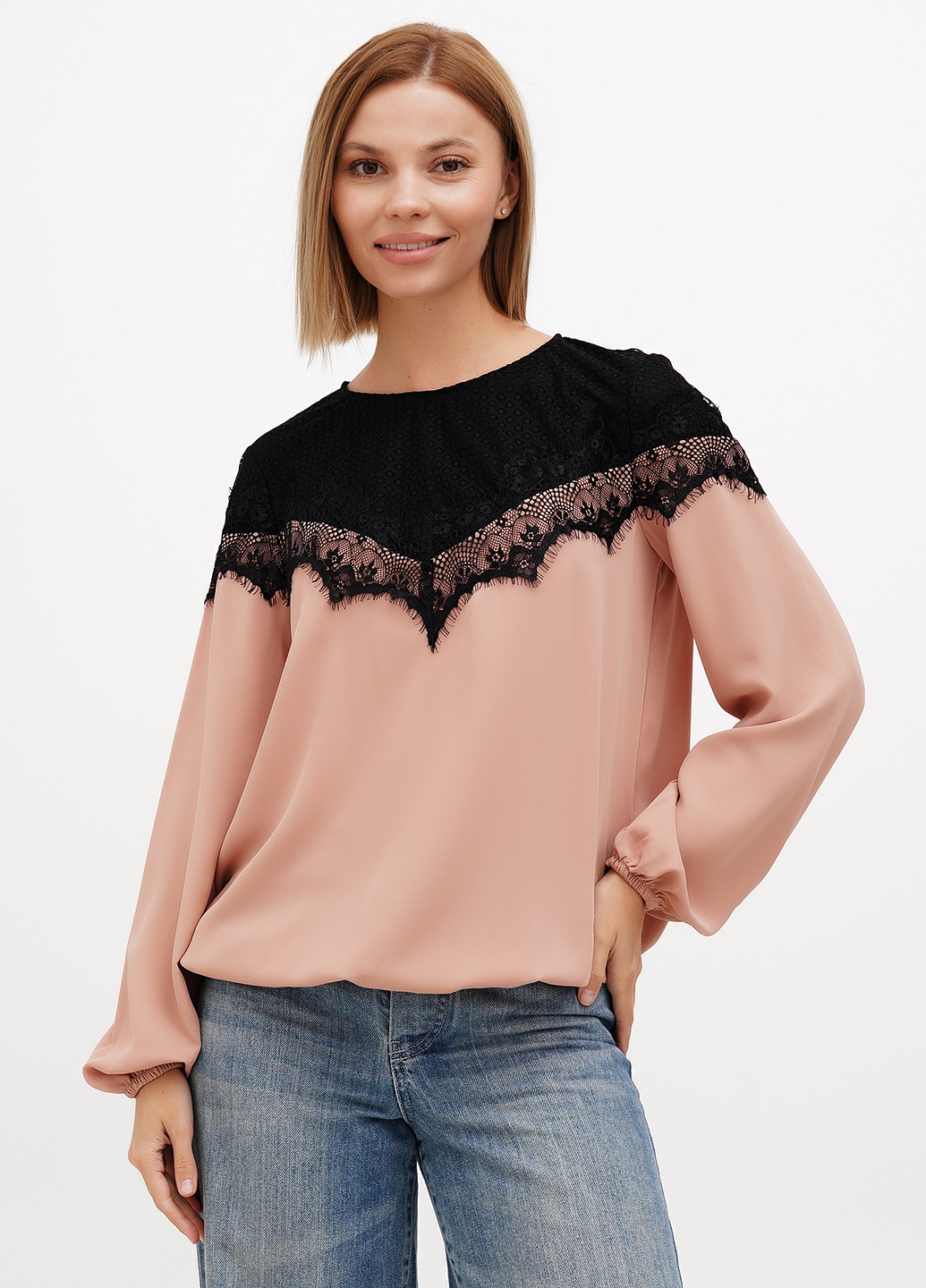 Бежевая блуза Sassofono