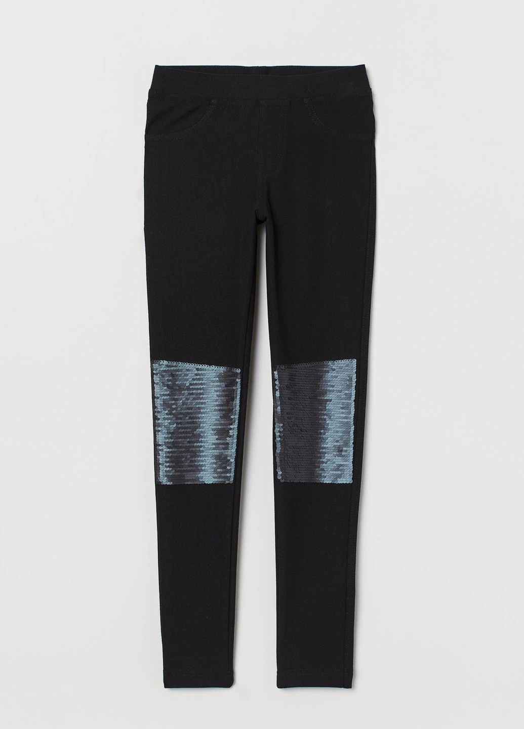 Черные демисезонные джеггинсы H&M