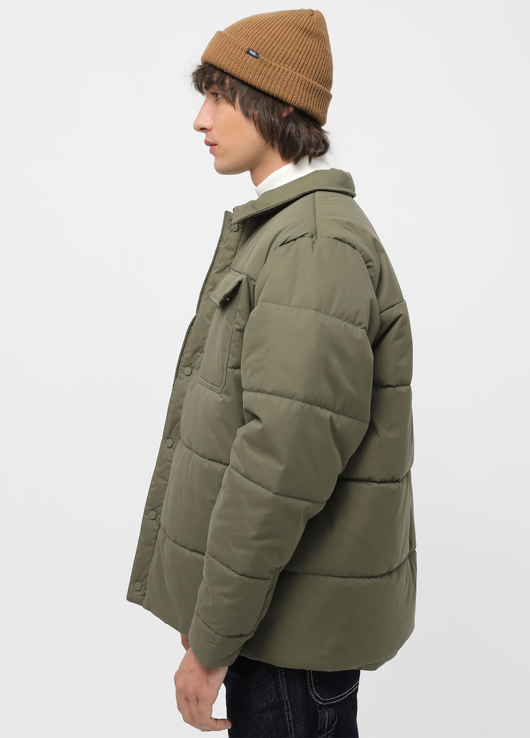 Зеленая зимняя куртка Vans VN0008JEKCZ1