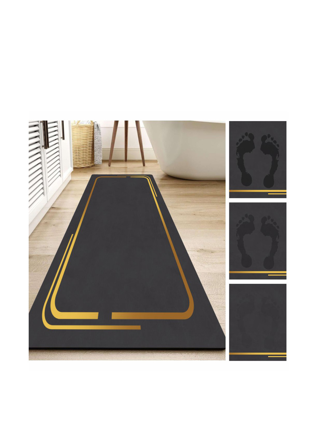 Килимок для ванної та кухні (2 шт.) 50х80 см,50х120 см Aquarius (322338842)