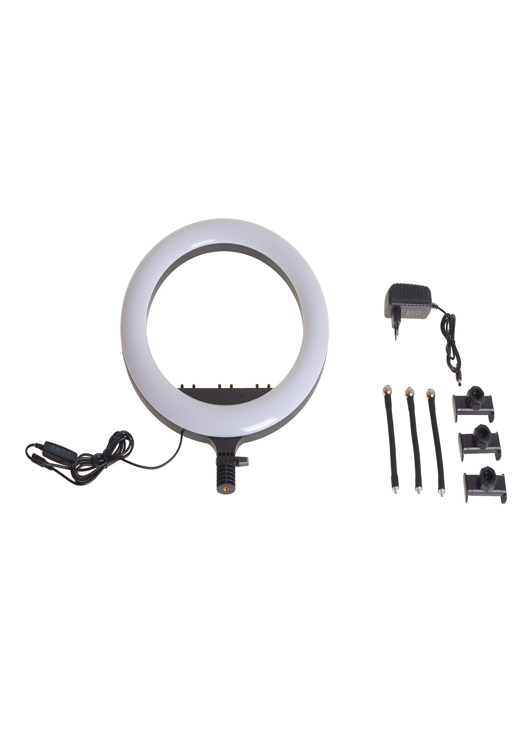 TE-053 Кольцевая 24W LED лампа блогера с 3 держателями, 36см Brille (251904450)