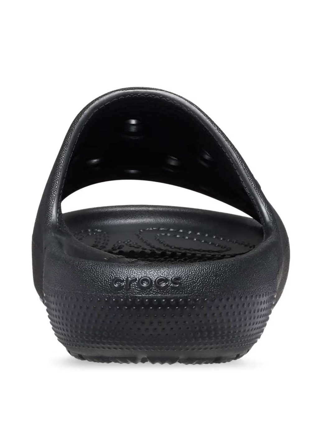 Черные пляжные, домашние, кэжуал шлепанцы Crocs с логотипом, с перфорацией