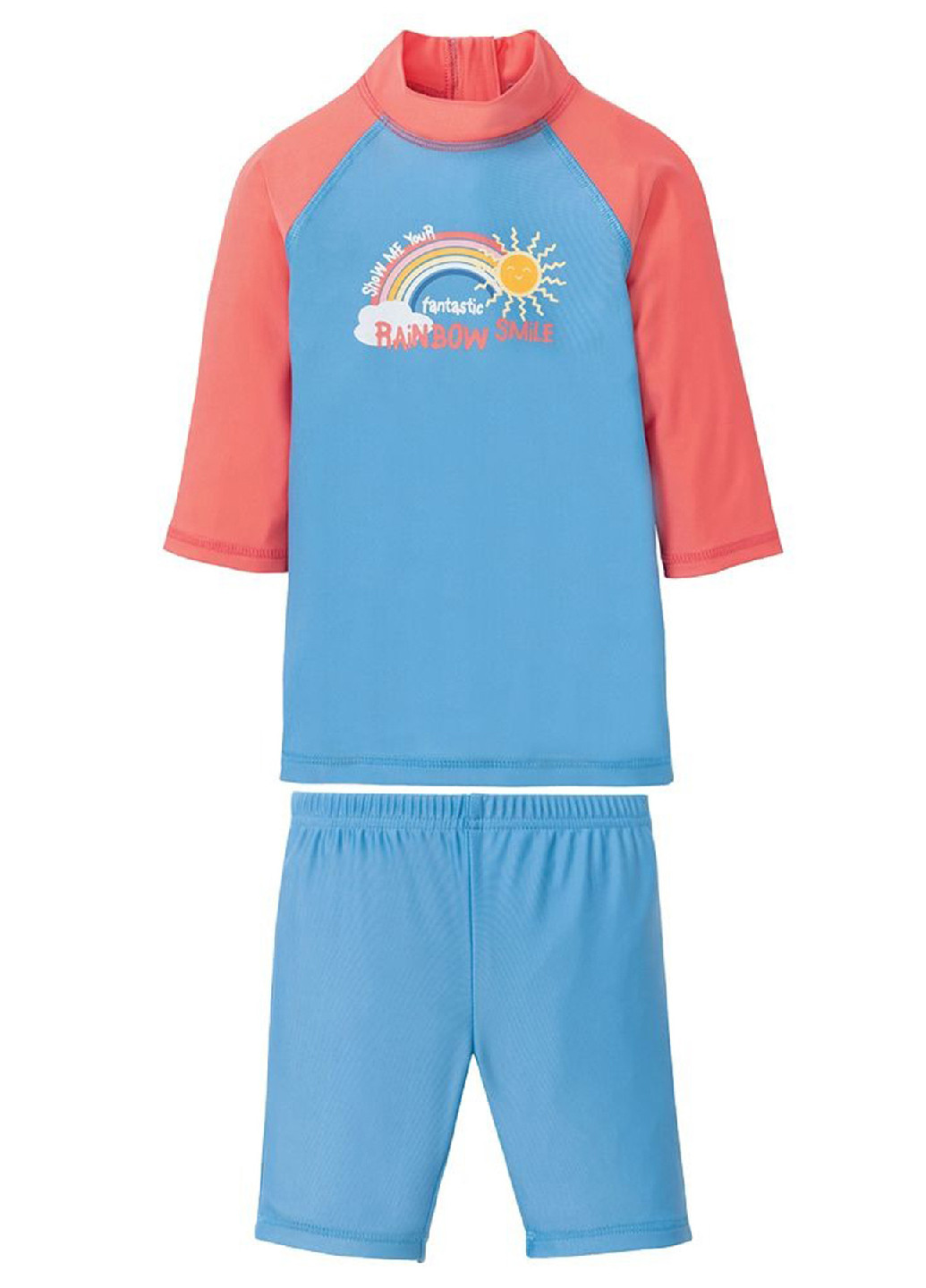Комбинированный летний купальный костюм (футболка, шорты) с шортами Lupilu