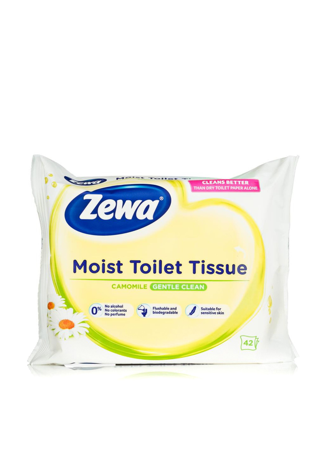 Влажная туалетная бумага Moist Natural Camomile (42 листа) Zewa (201708983)