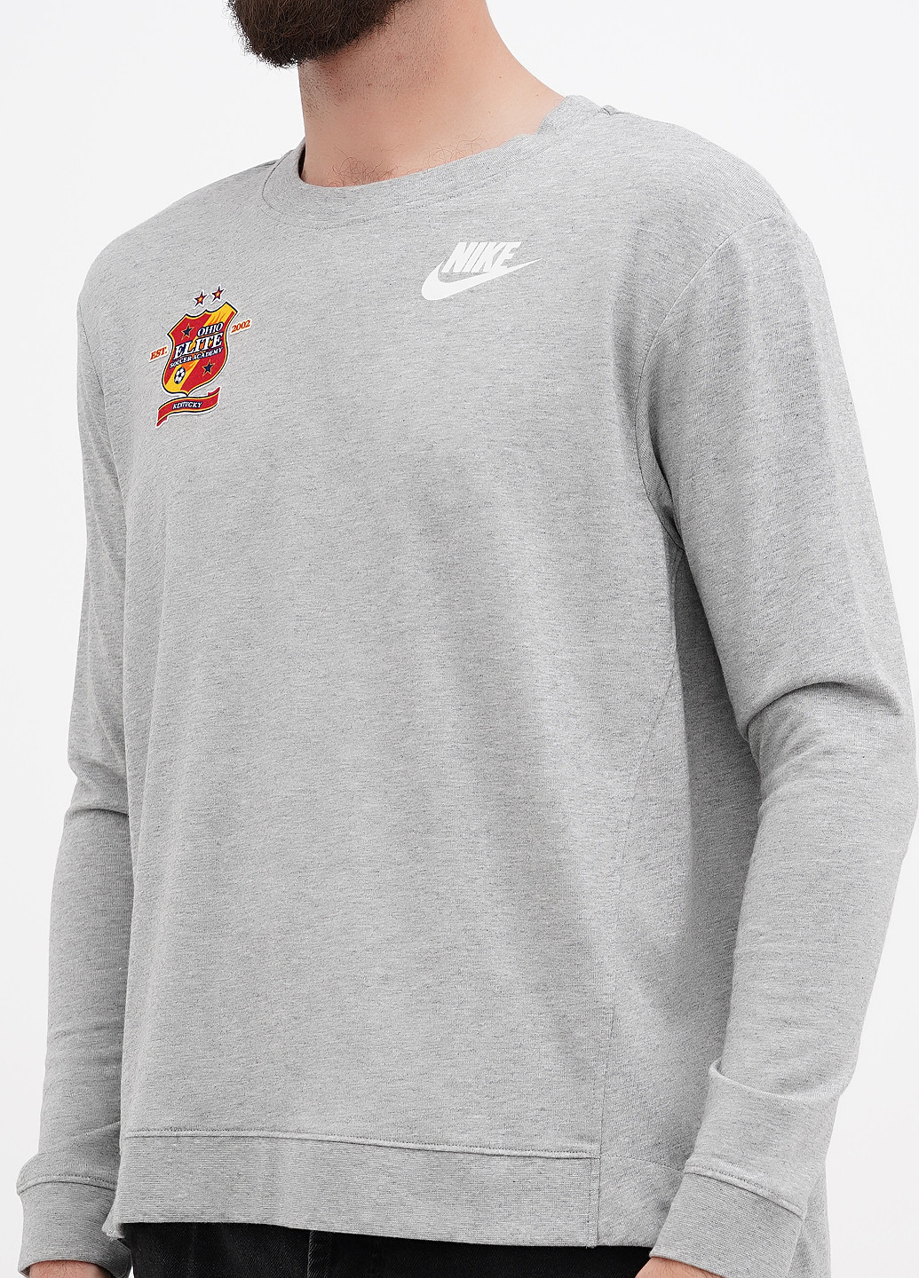 Сірий світшот Nike логотип без декору (311528562)