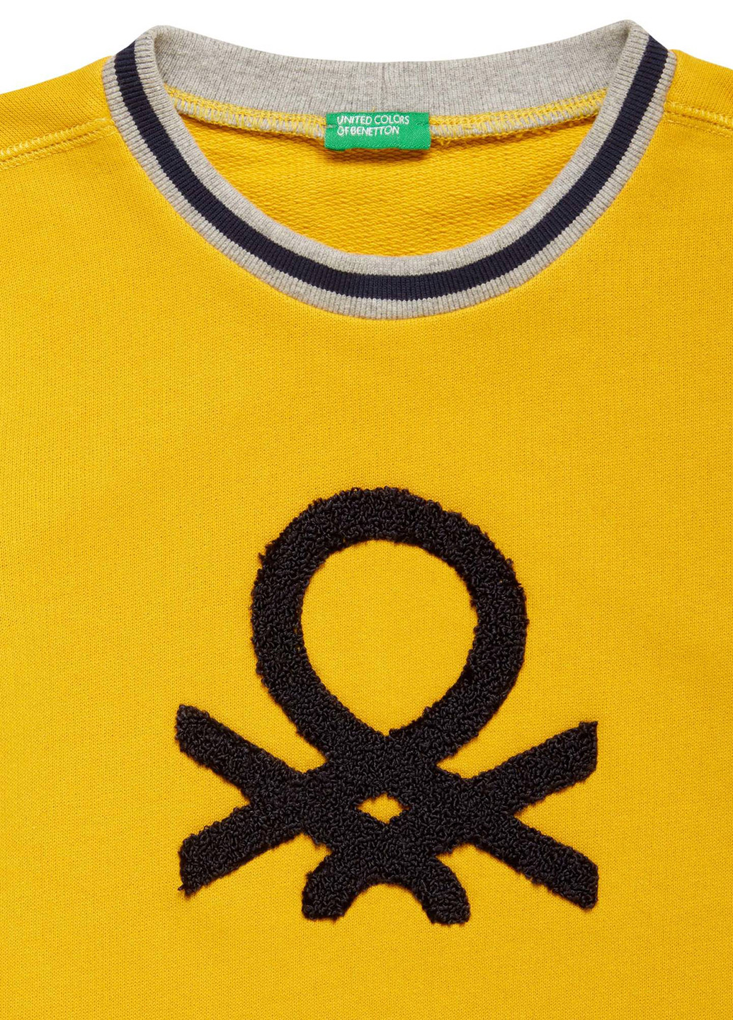 United Colors of Benetton свитшот логотип желтый кэжуал