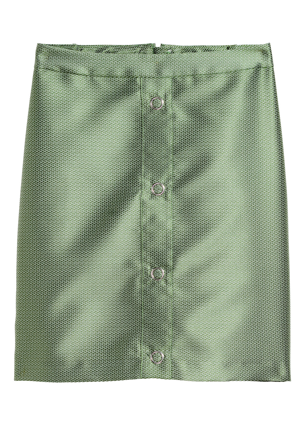 Зеленая кэжуал однотонная юбка H&M карандаш