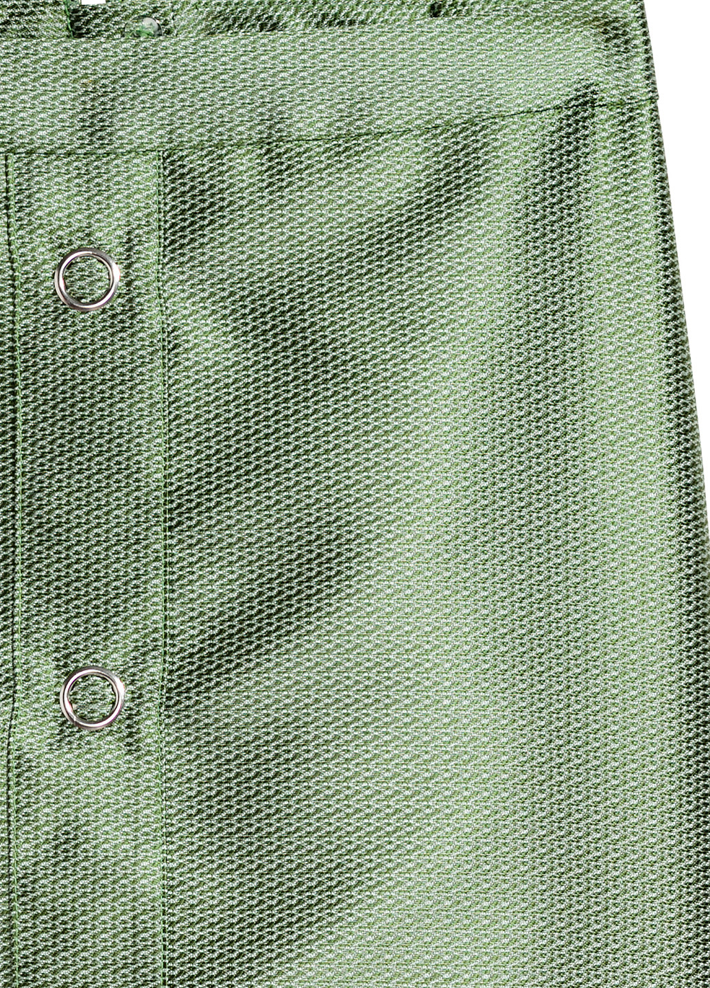 Зеленая кэжуал однотонная юбка H&M карандаш