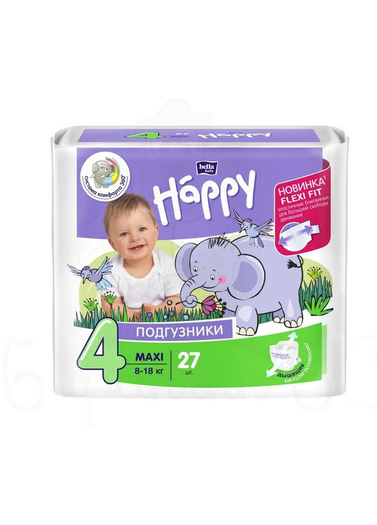 Подгузники детские Baby Happy Maxi 8-18 кг 27 шт 5900516600785 Bella (253103467)