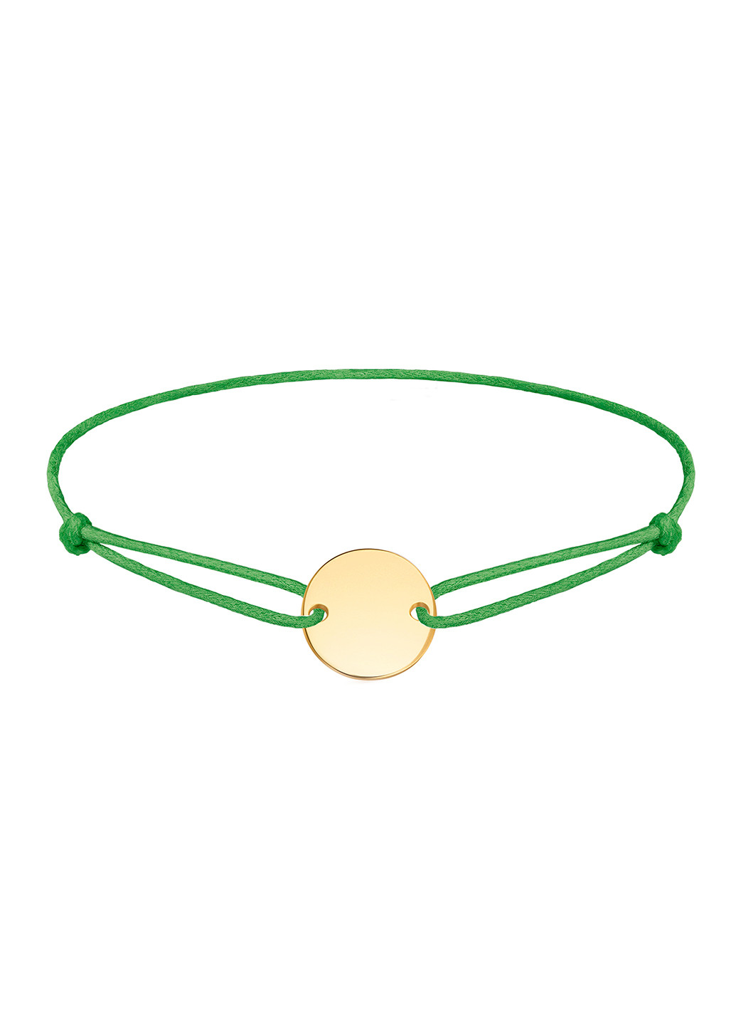 Позолочений браслет «Коло гудзик» 14-16 см зелений Peninsula (224609009)