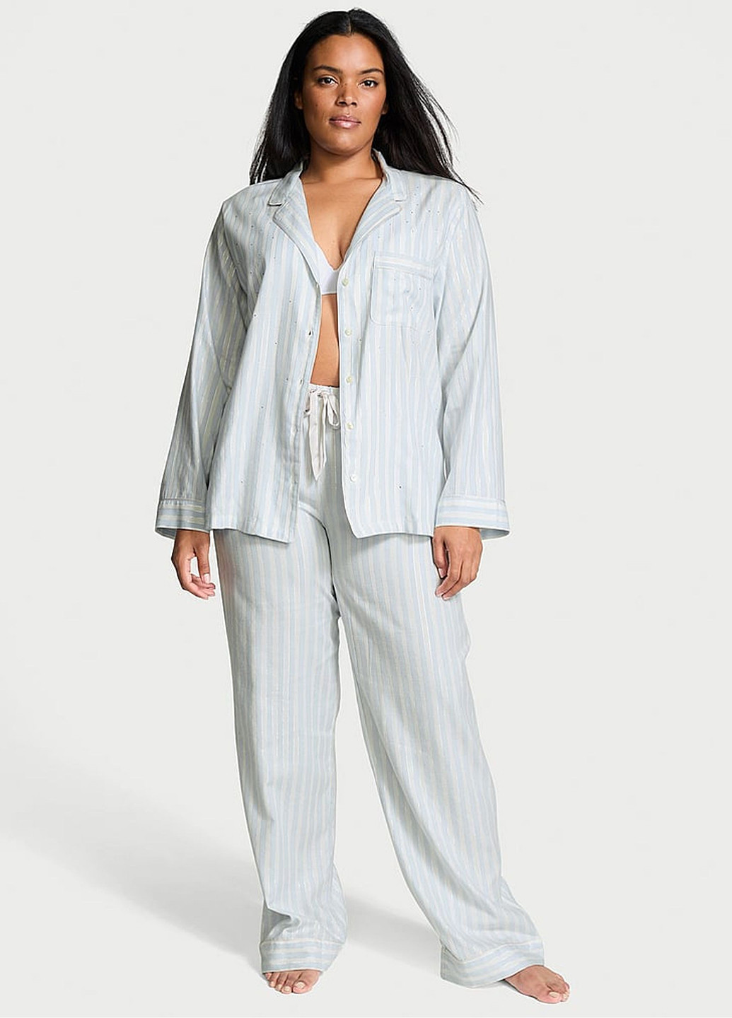 Блакитна всесезон піжама (сорочка, штани) сорочка + брюки Victoria's Secret