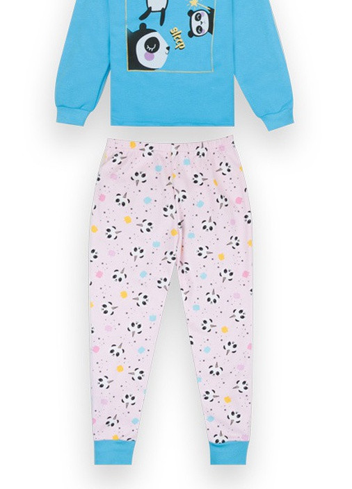 Голубая всесезон детская пижама для девочки *пандочки* Габби