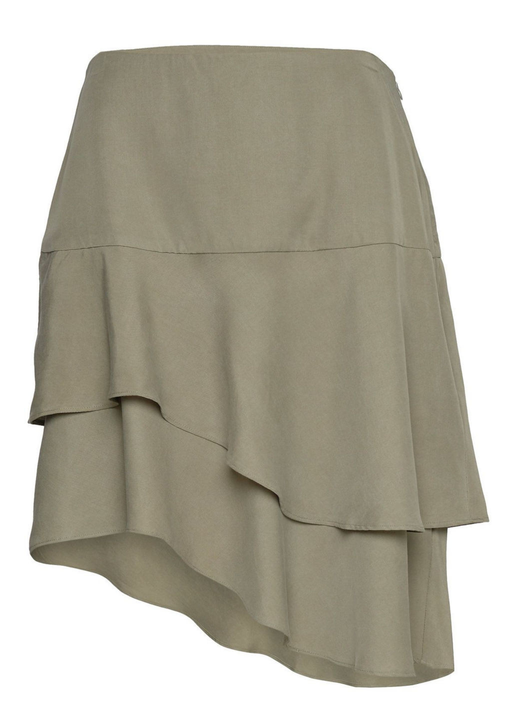 Оливковая (хаки) кэжуал однотонная юбка Bruuns Bazaar клешированная