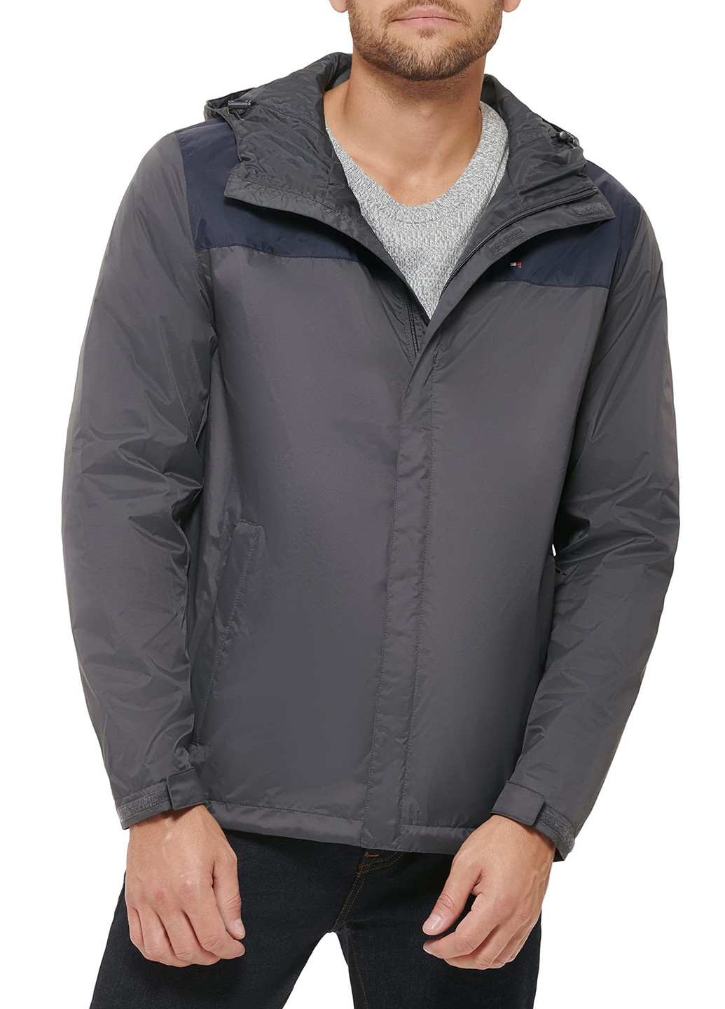 Серая демисезонная ветровка Tommy Hilfiger