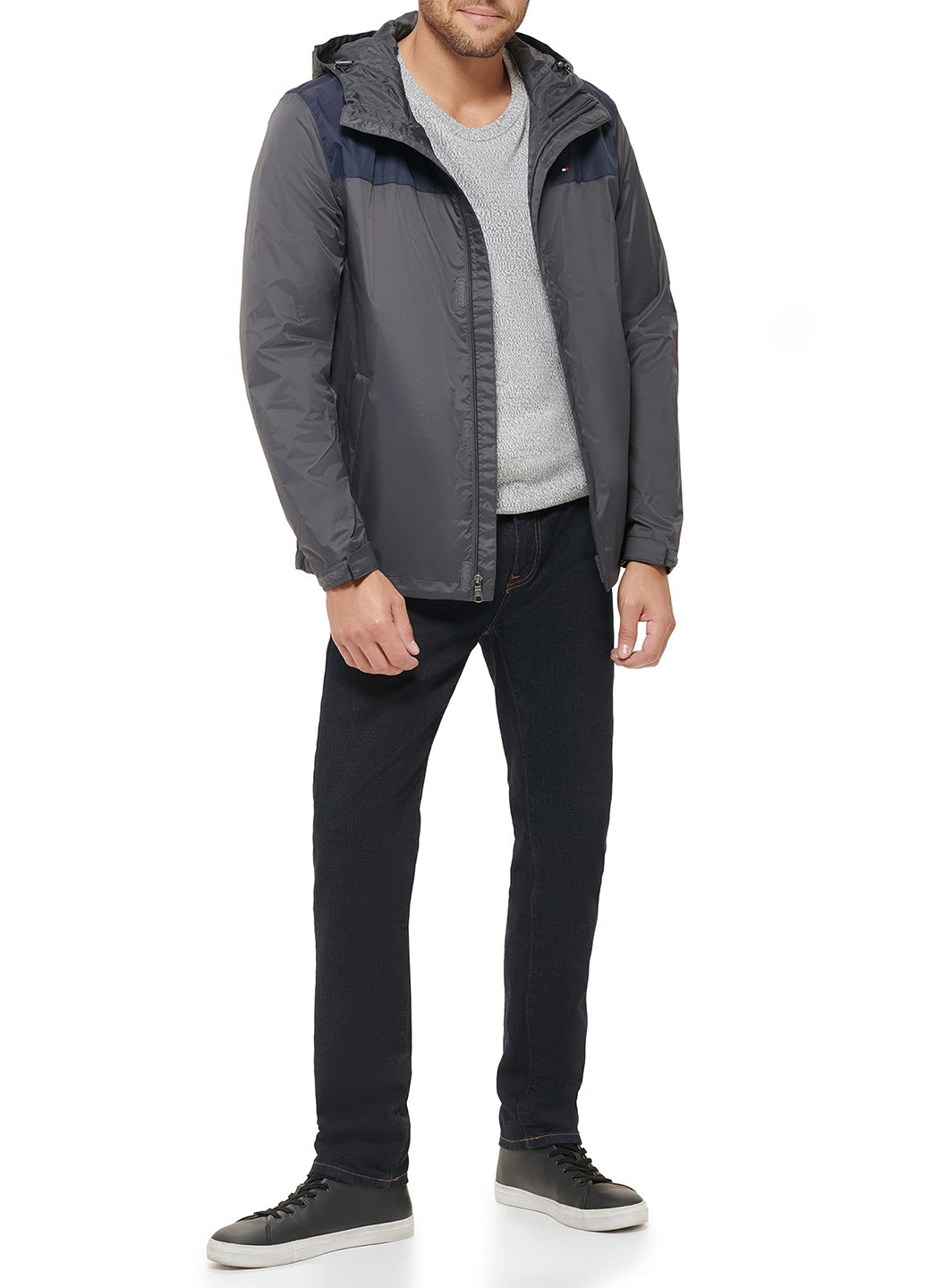 Серая демисезонная ветровка Tommy Hilfiger