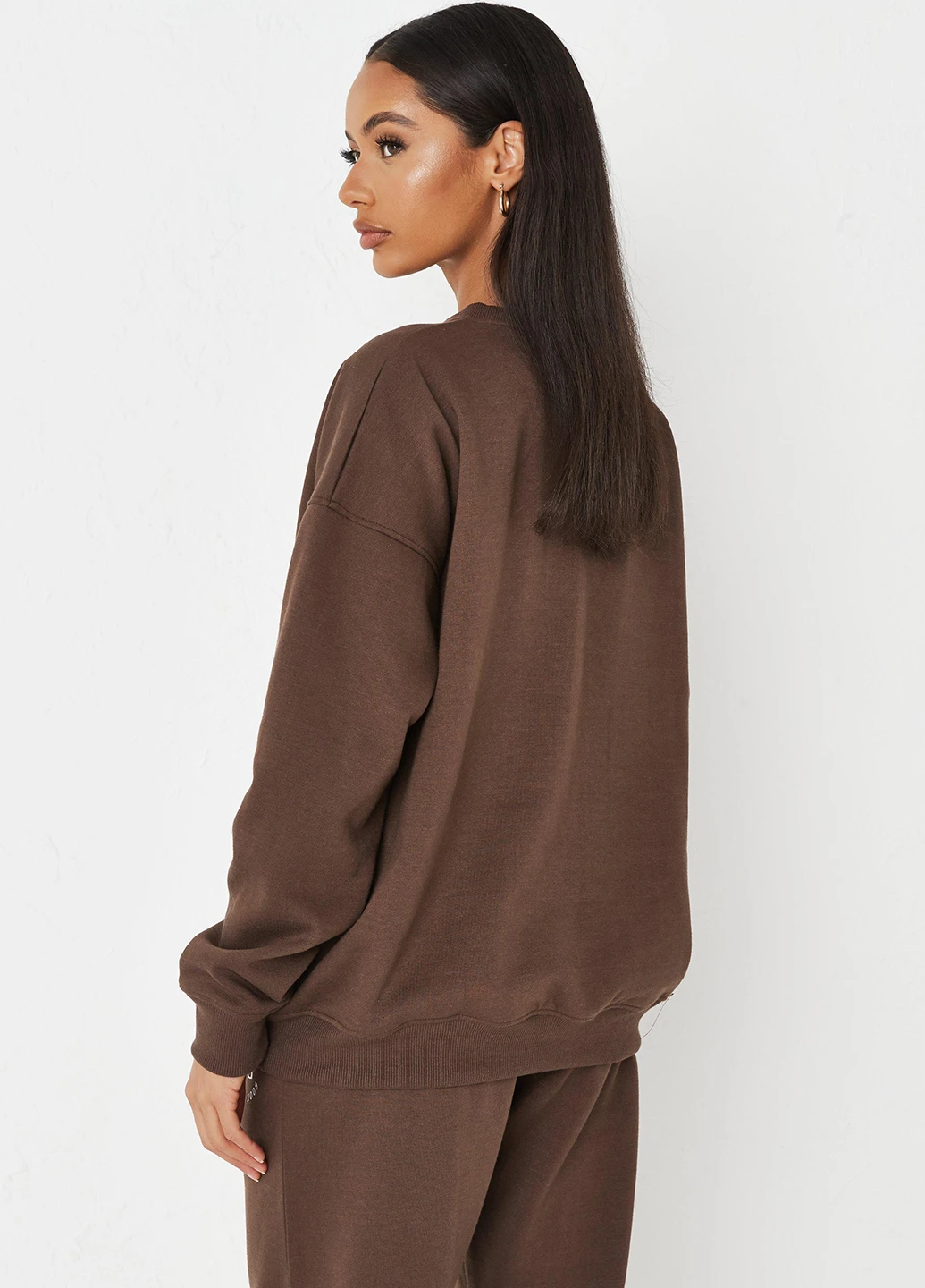 Коричневий світшот Missguided однотонний без декору (260390479)