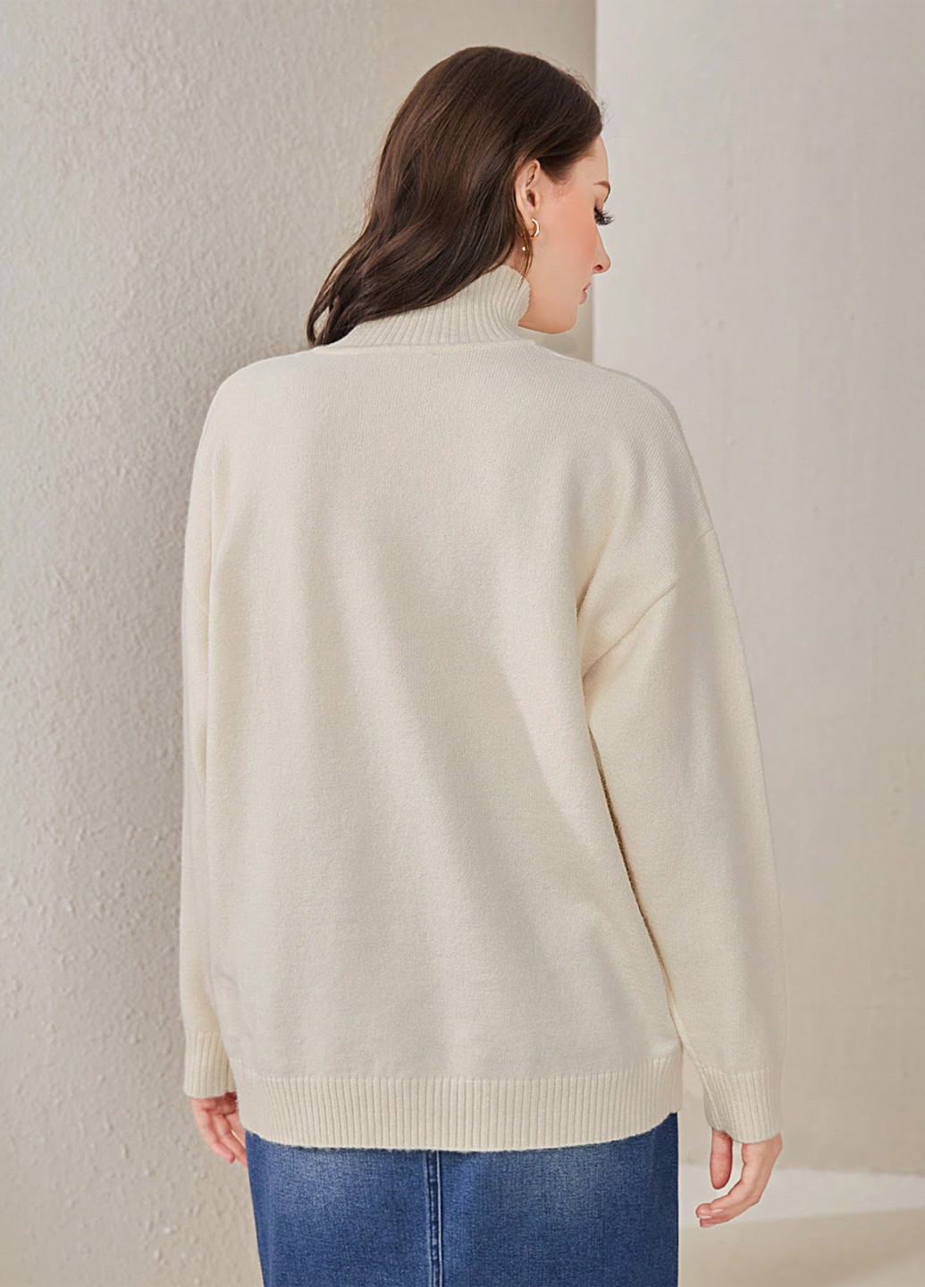 Айворі демісезонний светр SHEIN