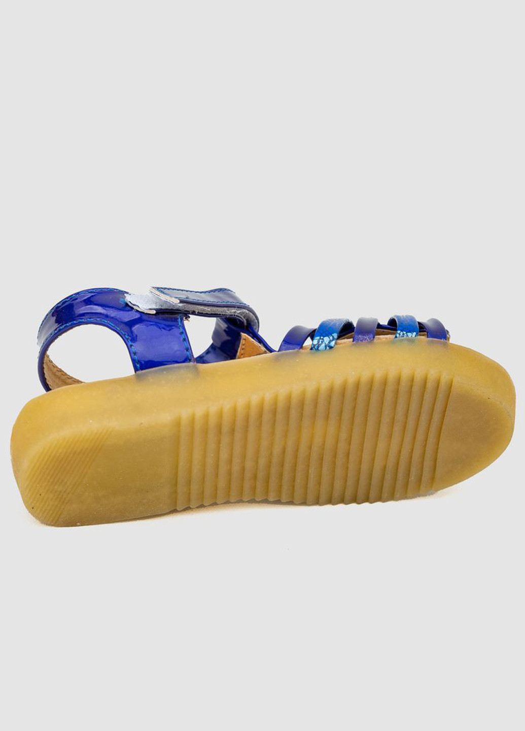 Синие босоножки Bee лаковые