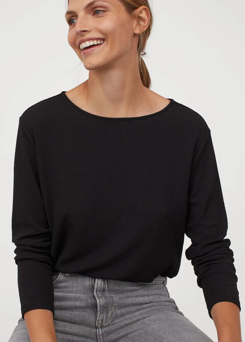 Топ з крепу з вузлом H&M (212942409)