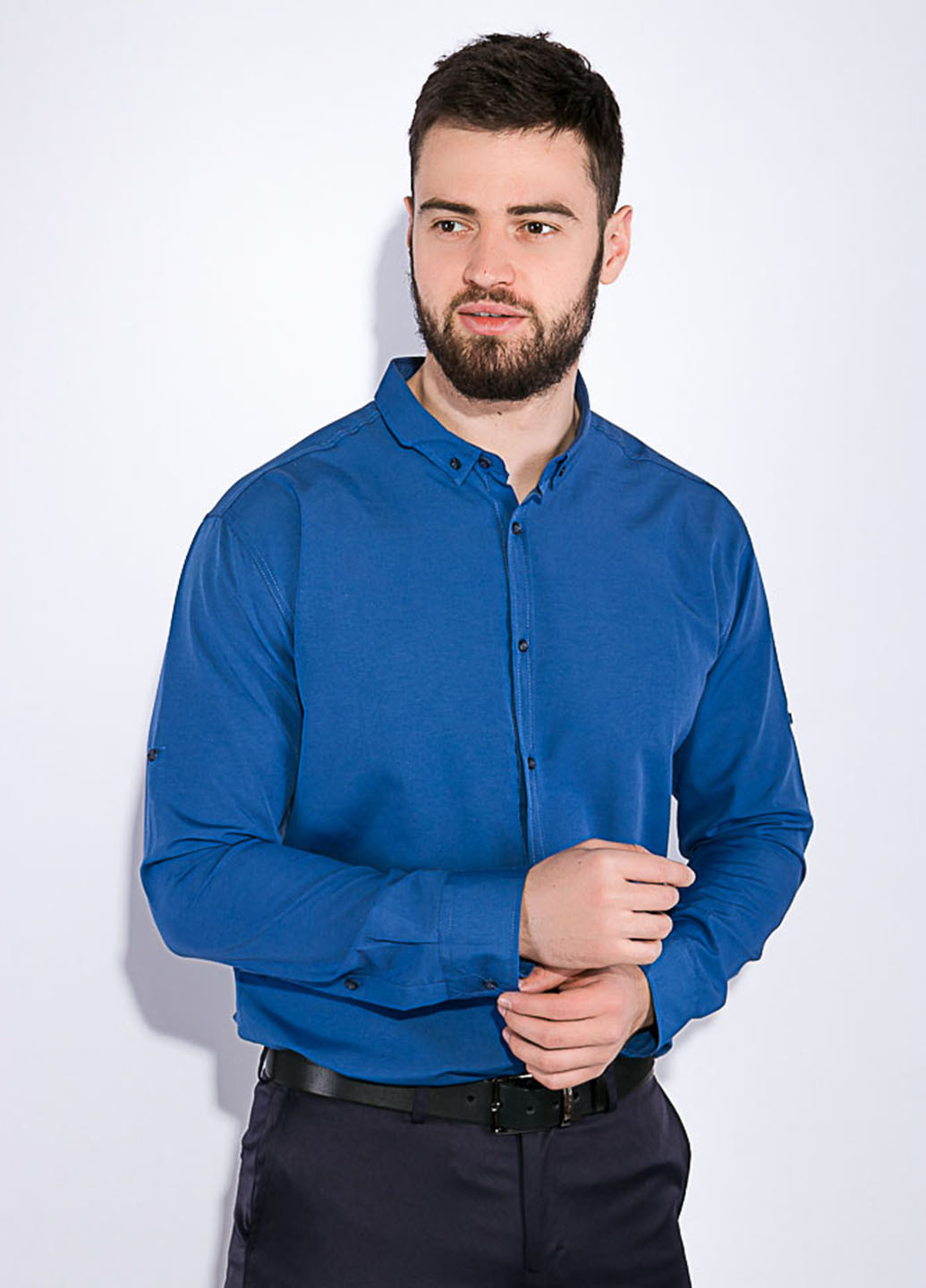 Синяя кэжуал рубашка Time of Style