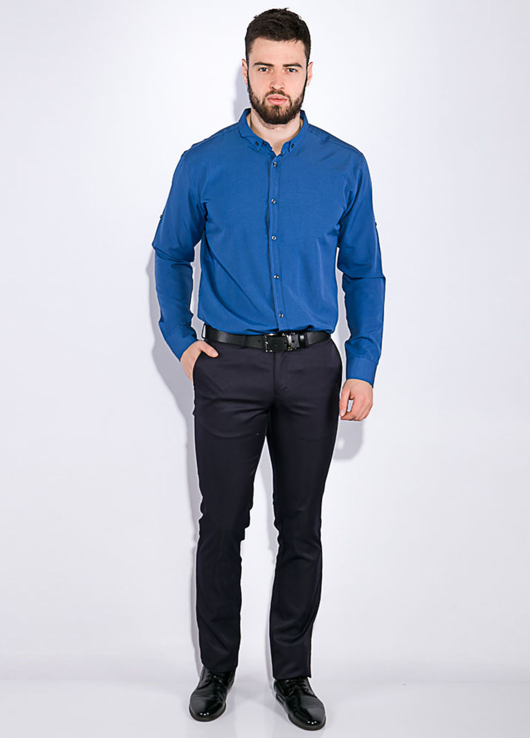 Синяя кэжуал рубашка Time of Style