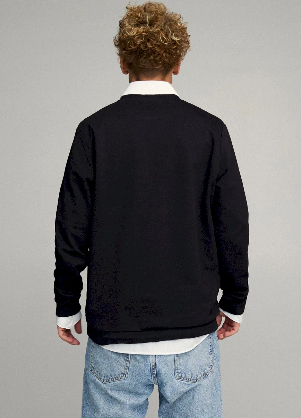 Чорний свитшот мужской oversize /no flis/ YAPPI малюнок (254557668)