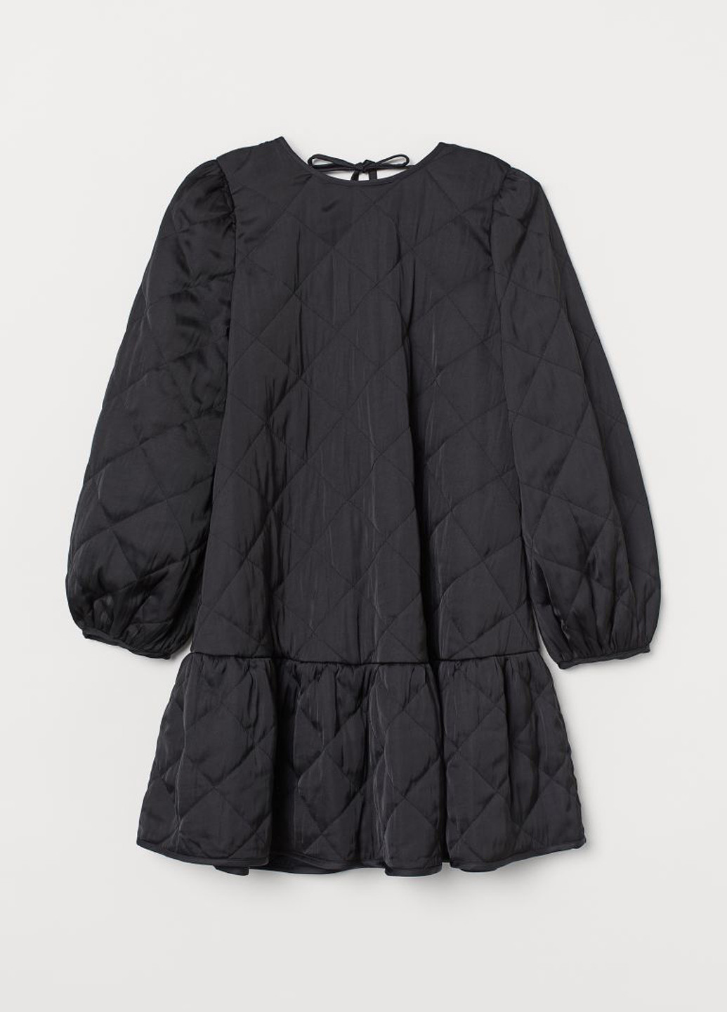 Черное платье H&M однотонное