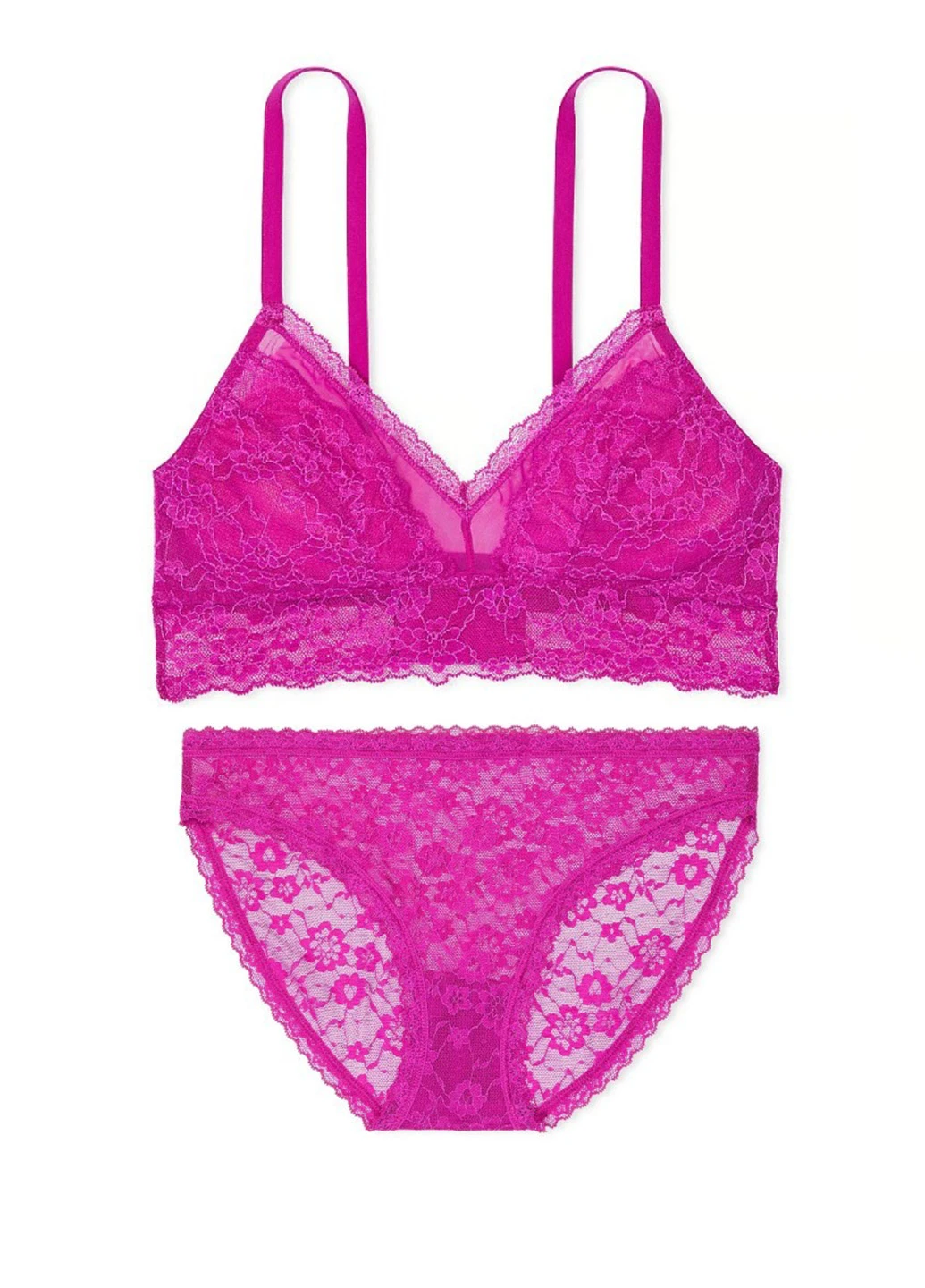 Розовый демисезонный комплект (бюстгальтер, трусики) Victoria's Secret