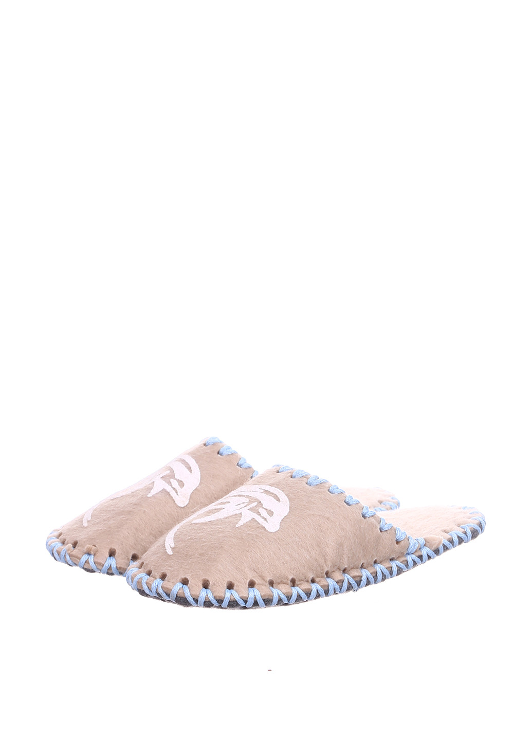 Бежевые тапочки Oldcom с рисунком