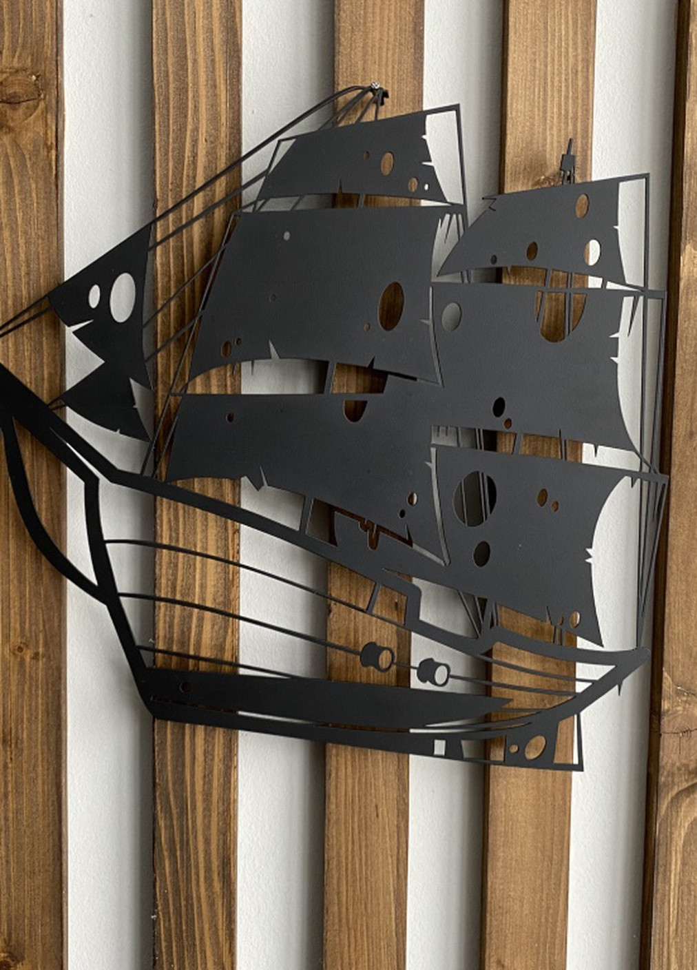 Настінний Декор Панно Картина Лофт З Металу Корабель З Вітрами Home (256522774)