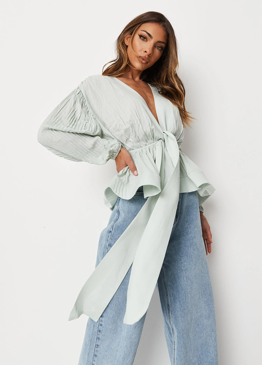 М'ятна блузка на запах Missguided