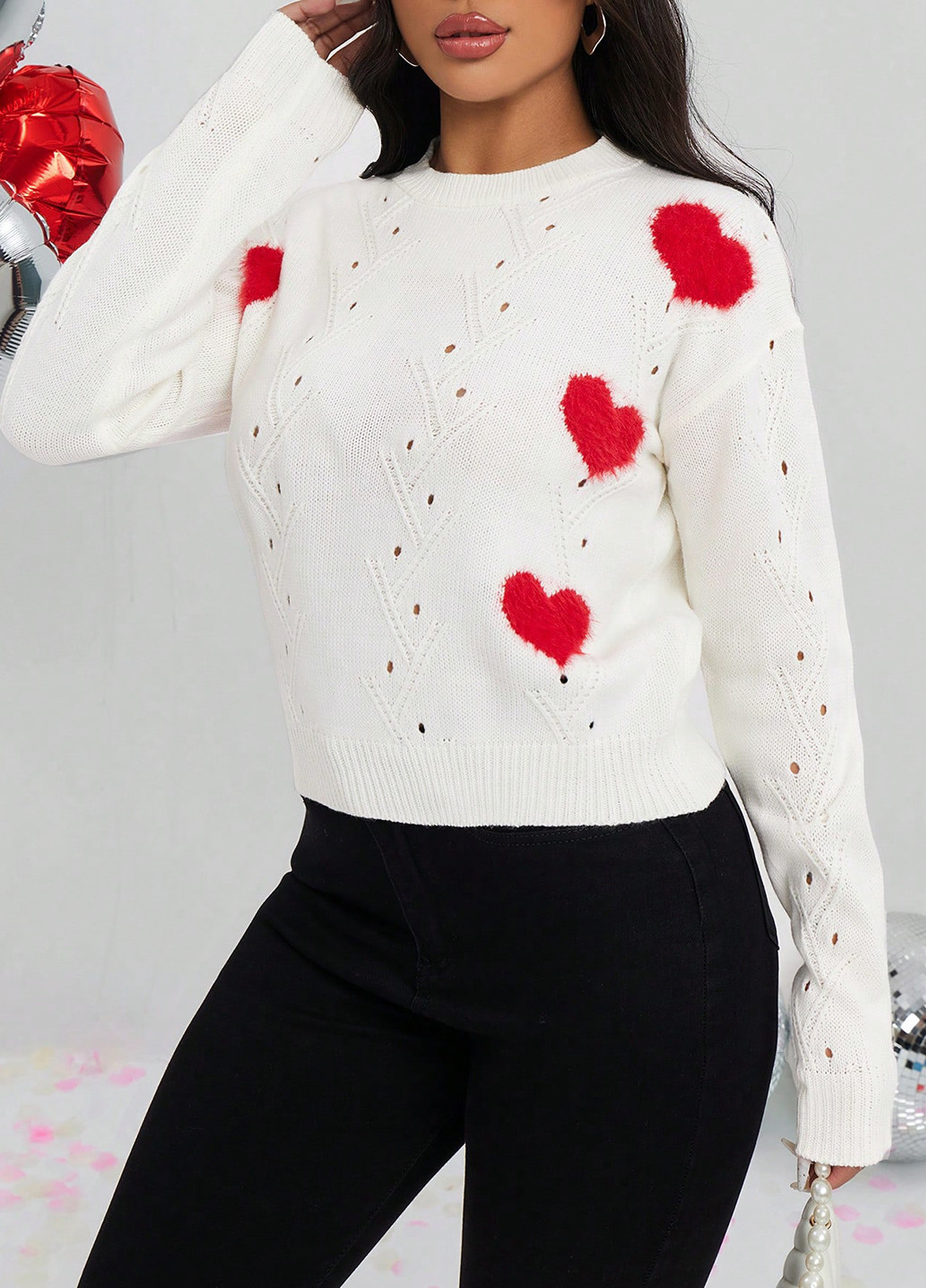 Белый демисезонный джемпер джемпер SHEIN