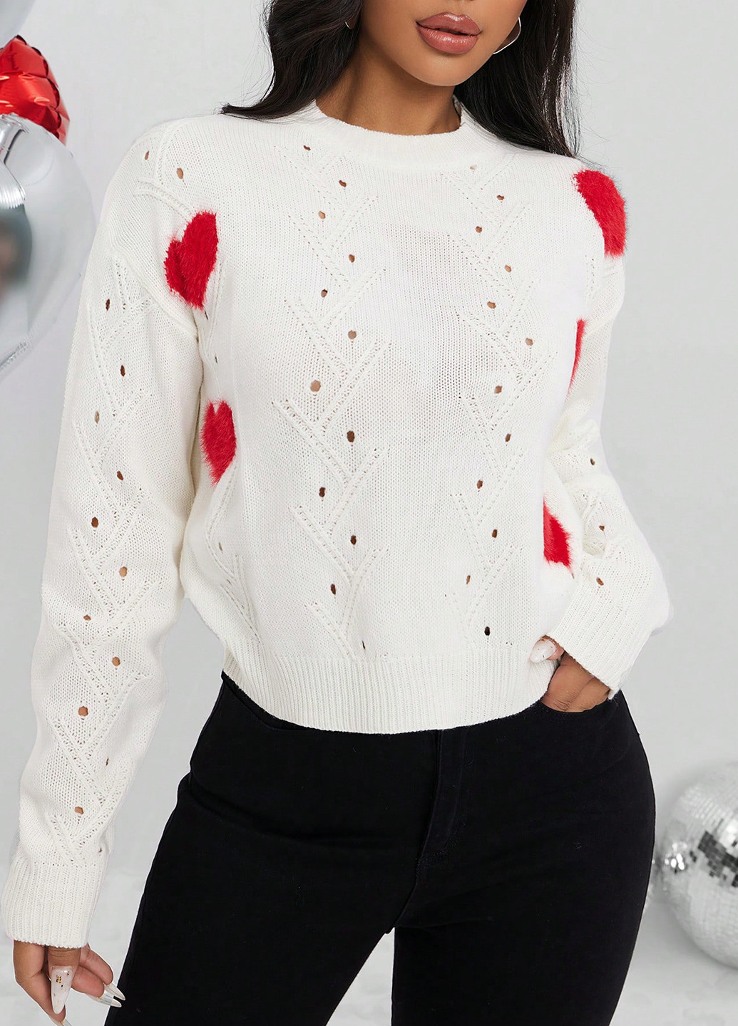 Белый демисезонный джемпер джемпер SHEIN