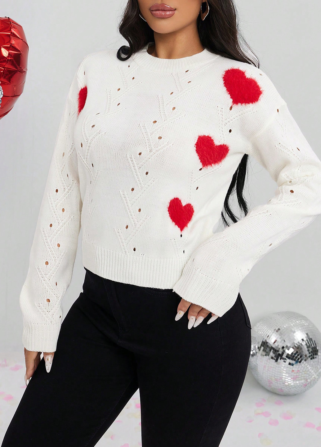 Белый демисезонный джемпер джемпер SHEIN