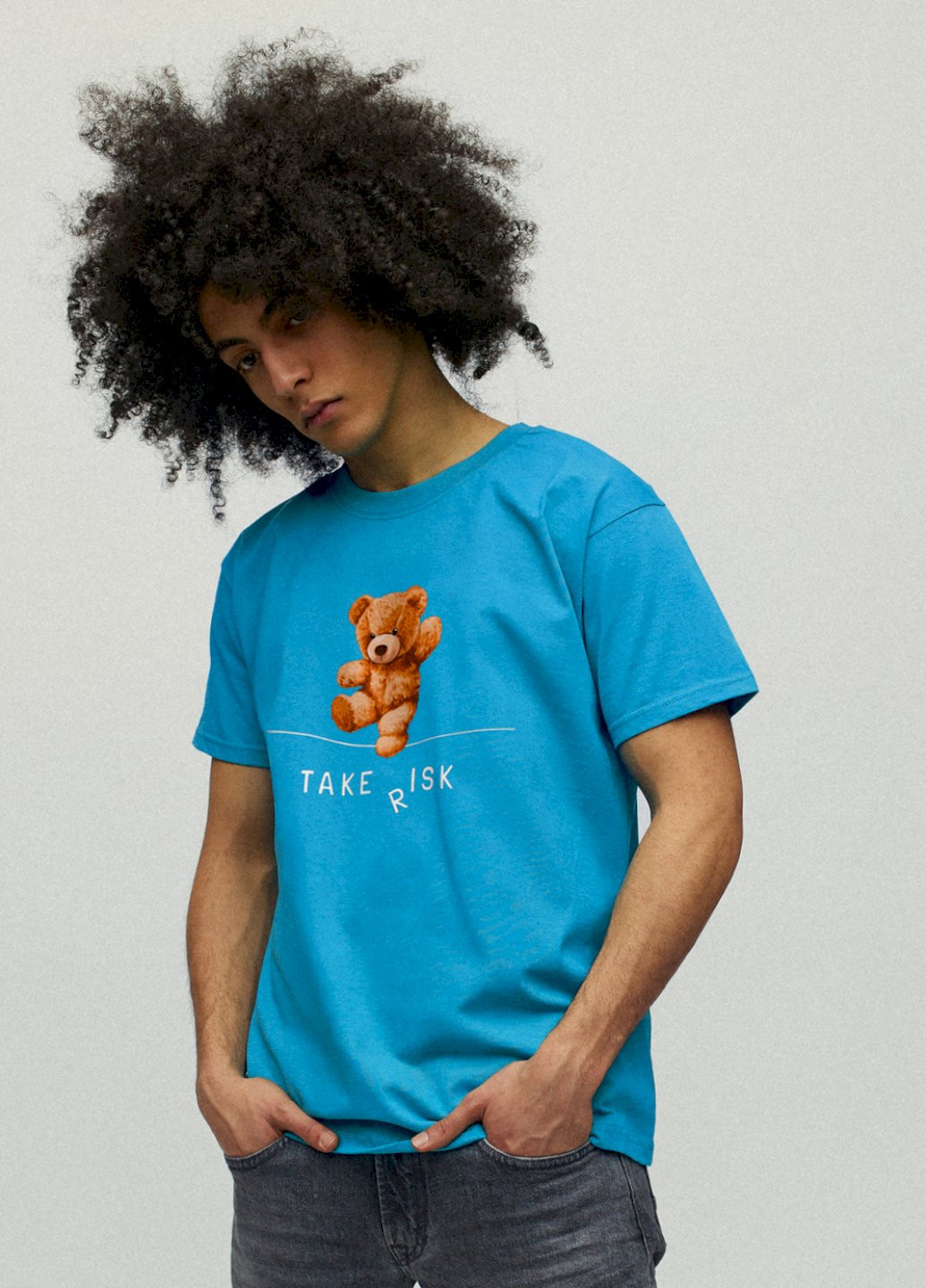 Світло-синя футболка чоловіча YAPPI