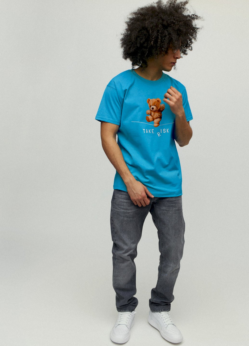 Світло-синя футболка чоловіча YAPPI