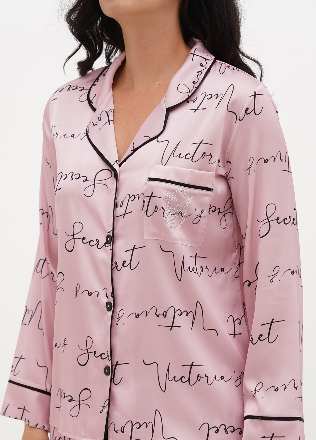Светло-розовая всесезон пижама (рубашка, брюки) рубашка + брюки No Brand