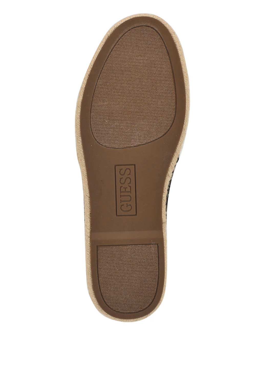 Чёрные эспадрильи Guess однотонный вышивка, джут, логотип (370798018)