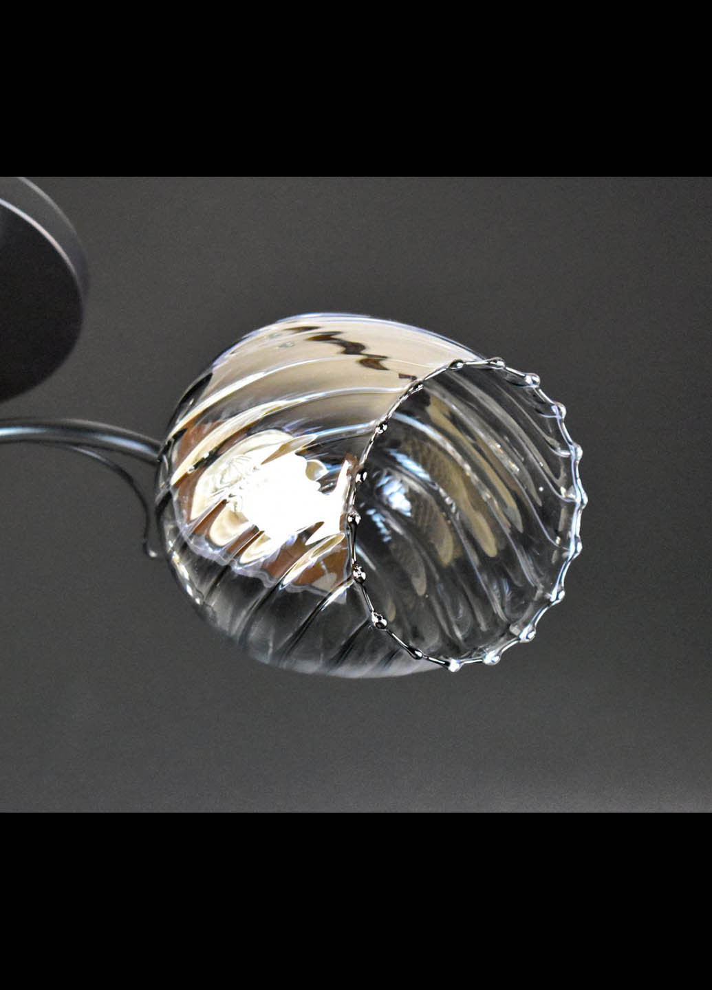 Люстра потолочная на 3 лампочки 7367C/3-bk Черный 23х50х50 см. Handmade (234539894)