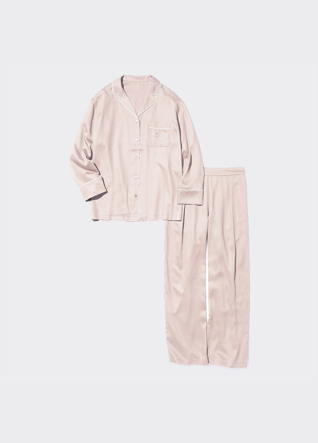Світло-рожева всесезон піжама (сорочка, штани) сорочка + брюки Uniqlo
