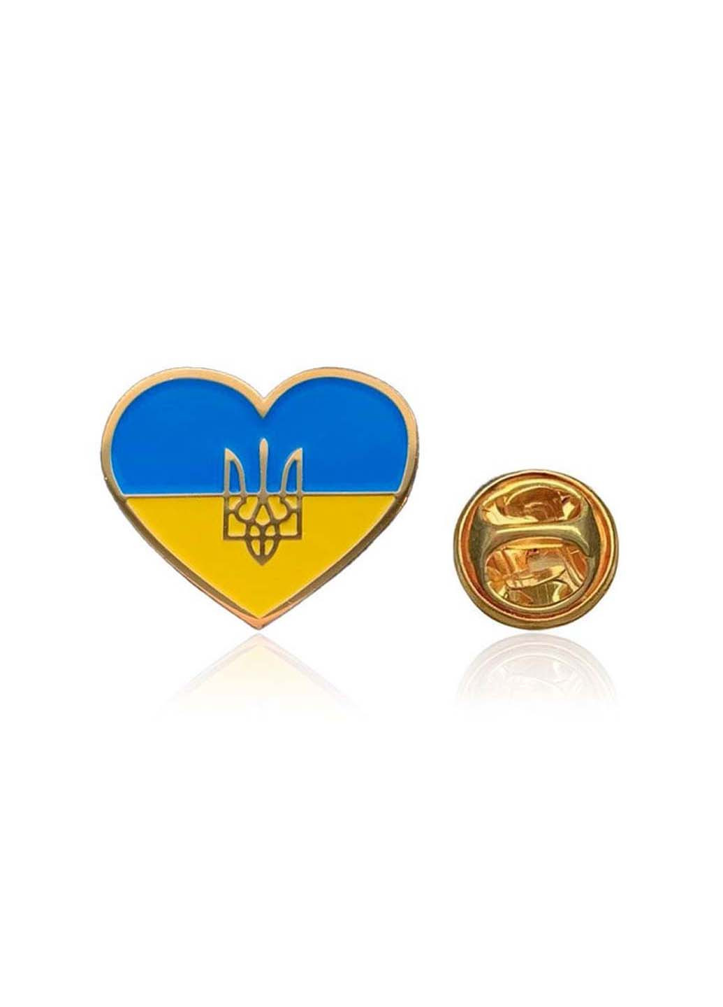Брошка-значок Україна в серці Тризуб Broshe BRGV112673 (253617280)
