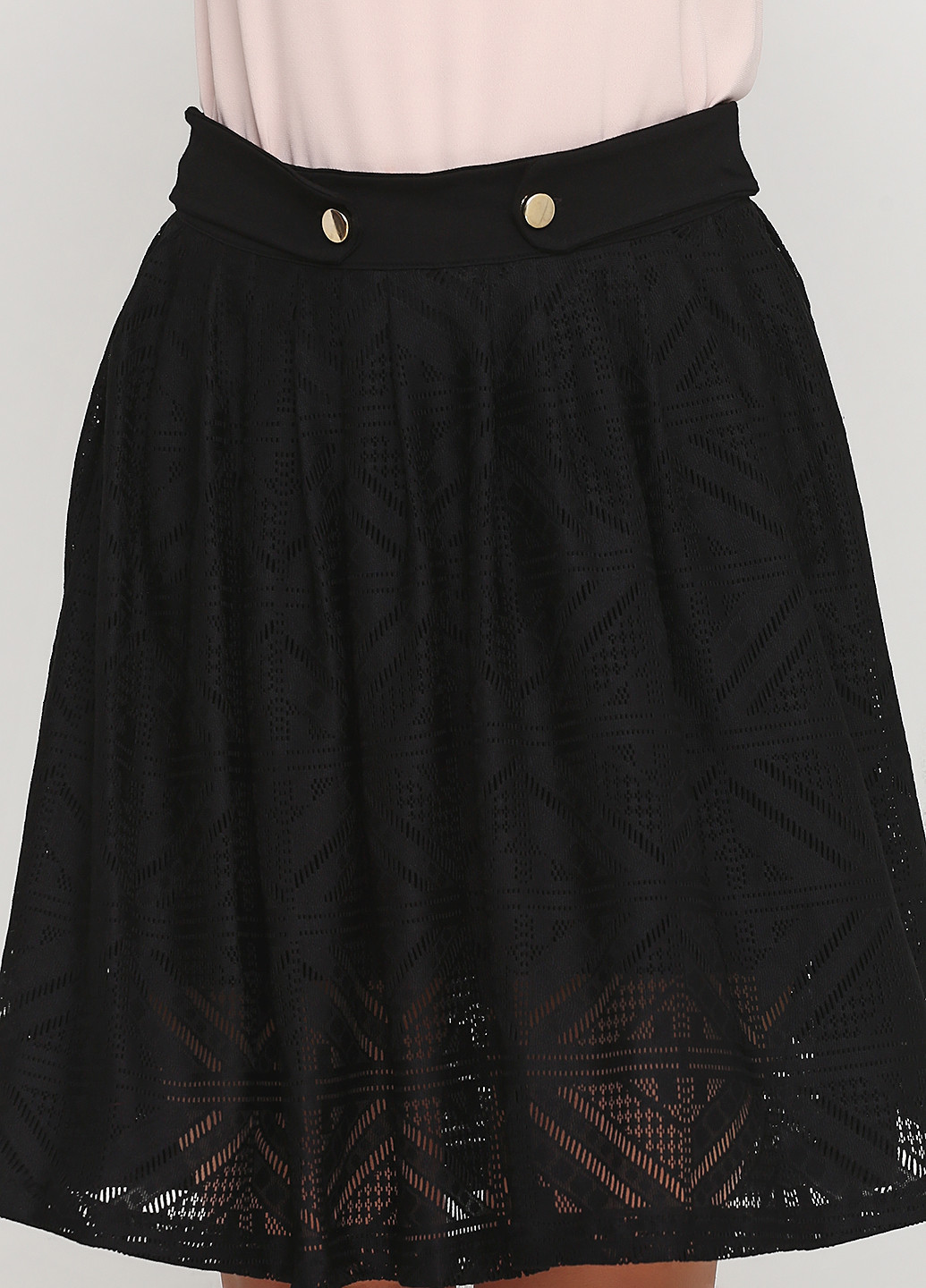 Черная кэжуал однотонная юбка Supertrash