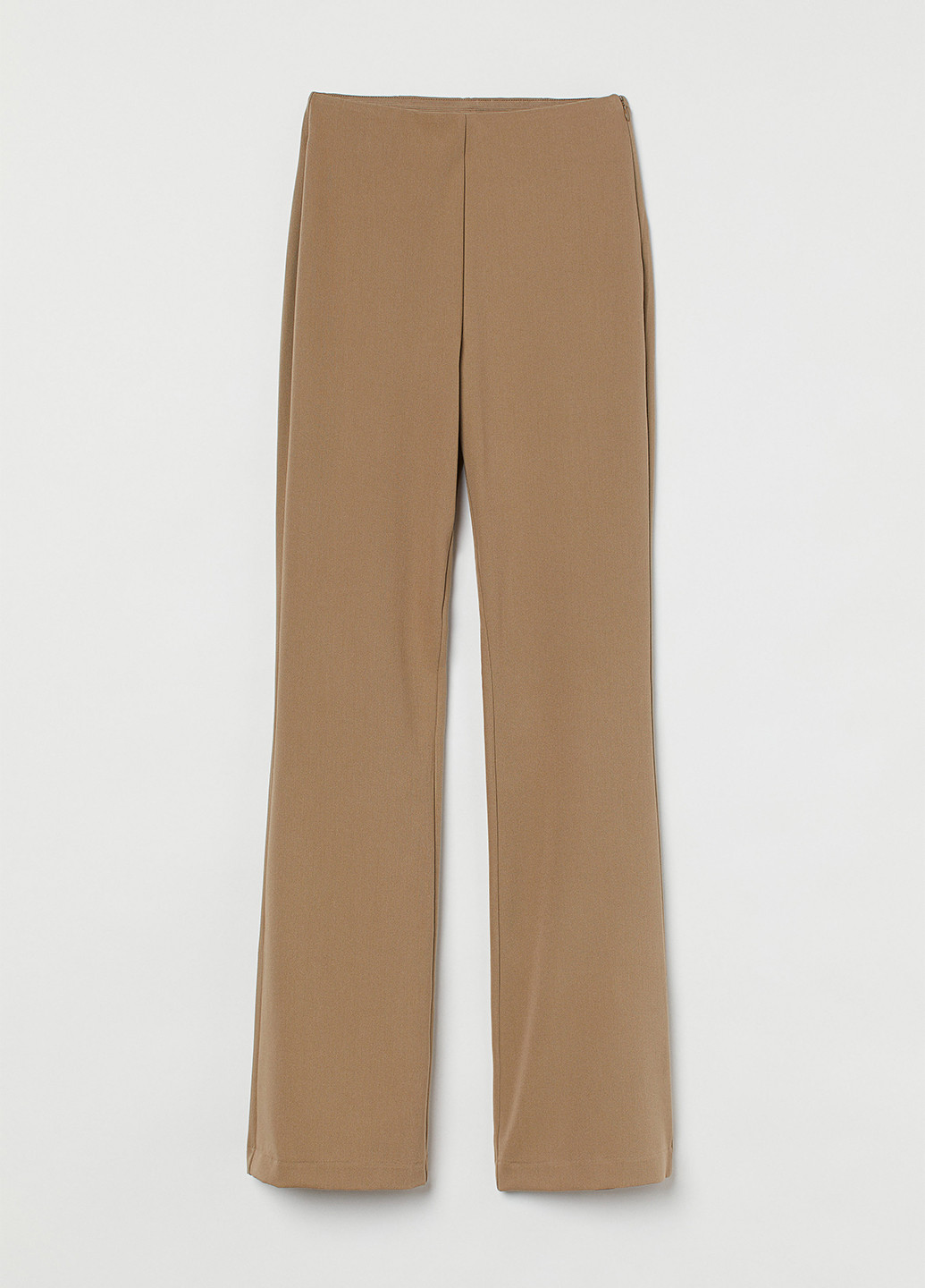 Темно-бежевые кэжуал демисезонные прямые брюки H&M