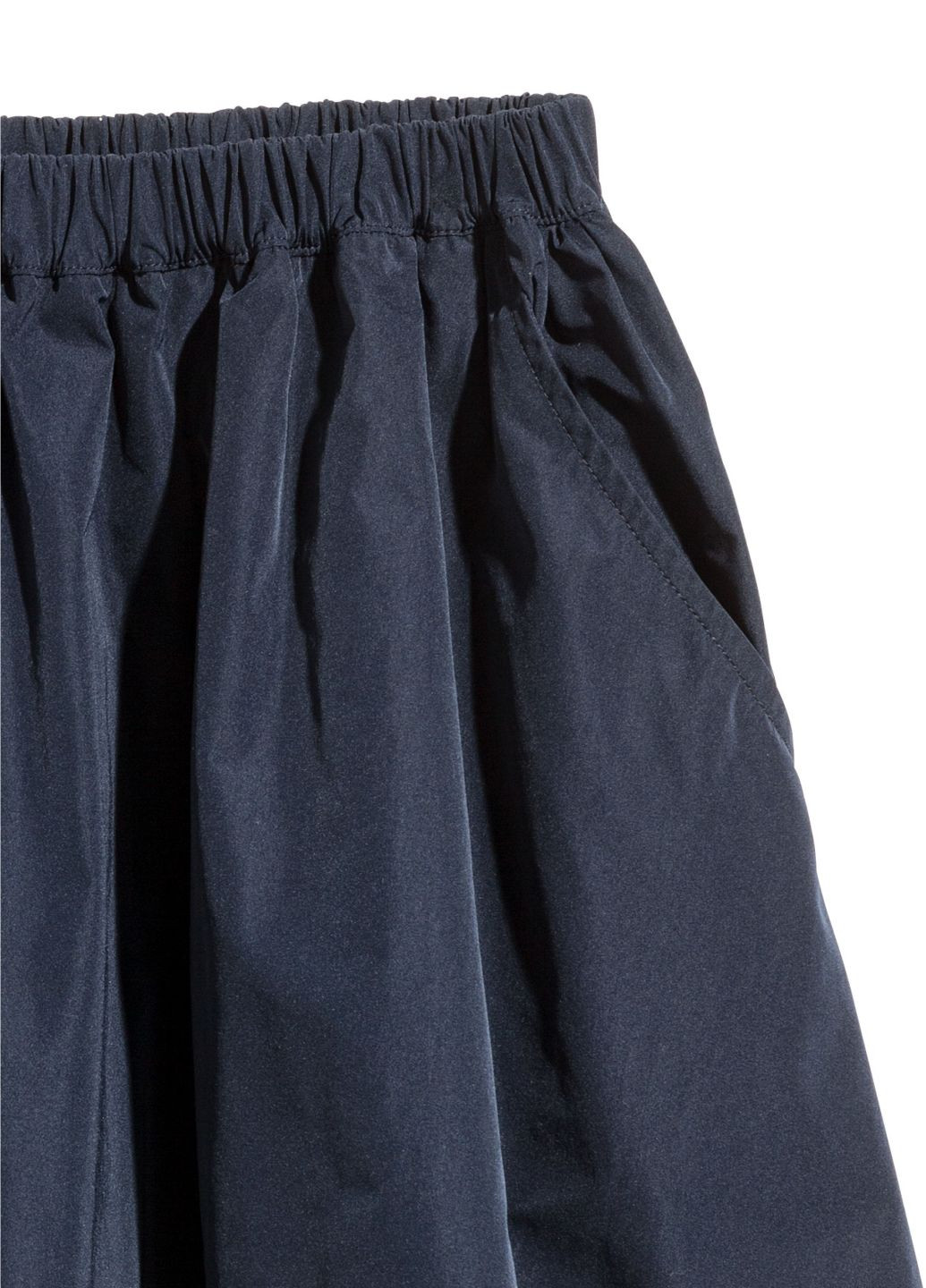 Темно-синяя кэжуал юбка H&M клешированная