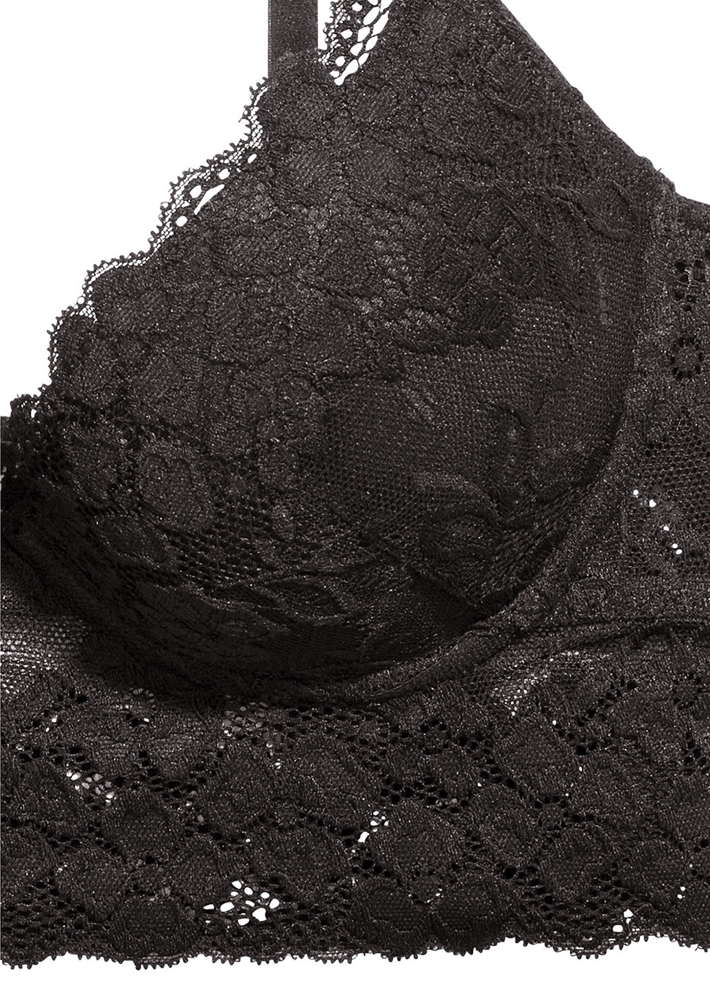 Бюстье H&M классический однотонное чёрное повседневное полиамид