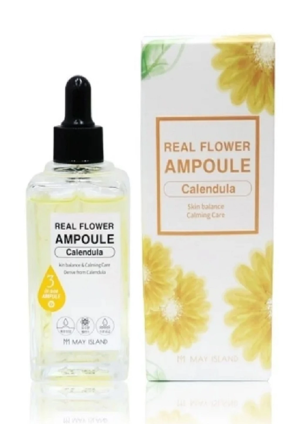 Заспокійлива сироватка для обличчя з календулою Real Flower Ampoule Calendula, 100 мл May Island (220067673)