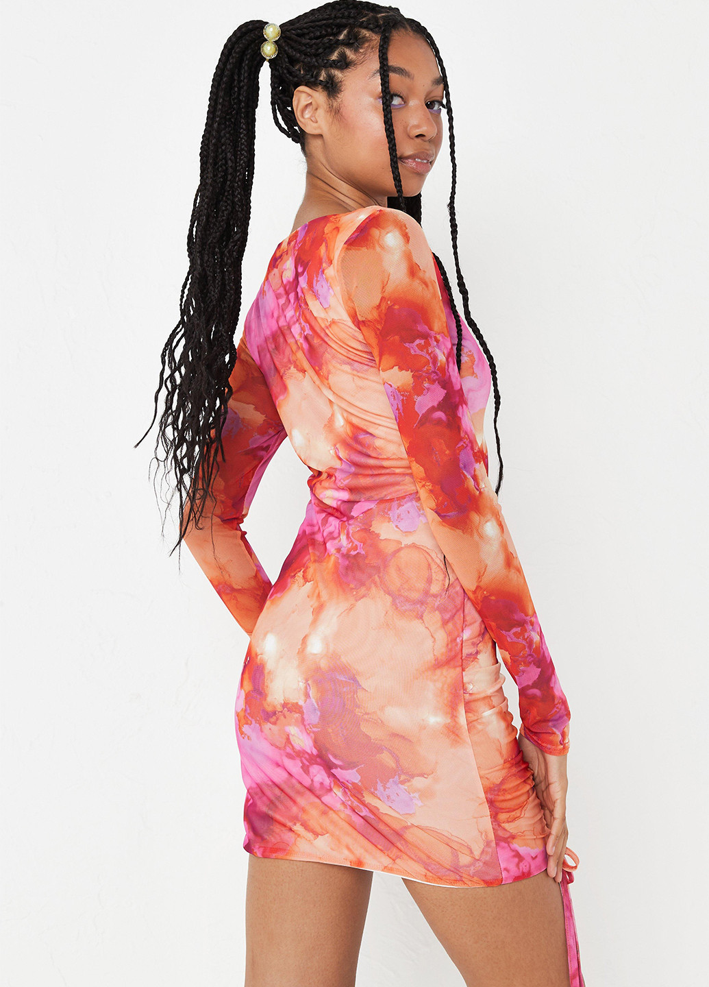 Комбинированное кэжуал платье Missguided с абстрактным узором