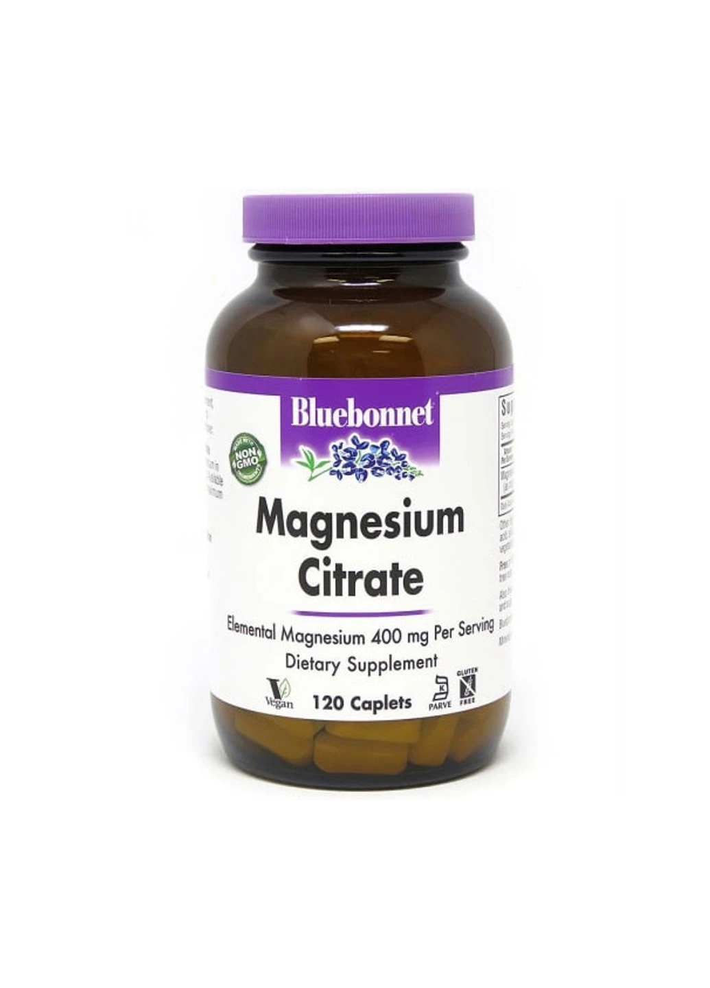 Цитрат магния Magnesium Citrate 400 mg 60 каплет Bluebonnet Nutrition (255410490)