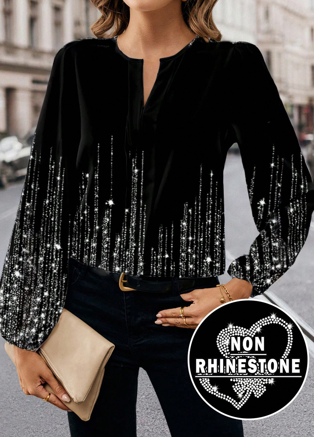 Чёрная блуза SHEIN